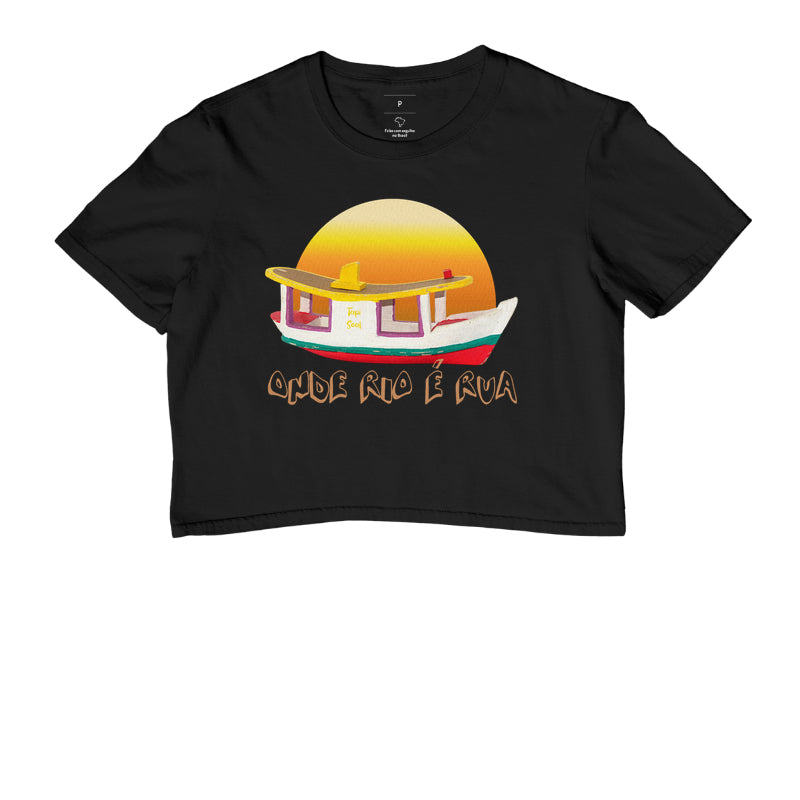 Cropped Feminino Onde rio é rua