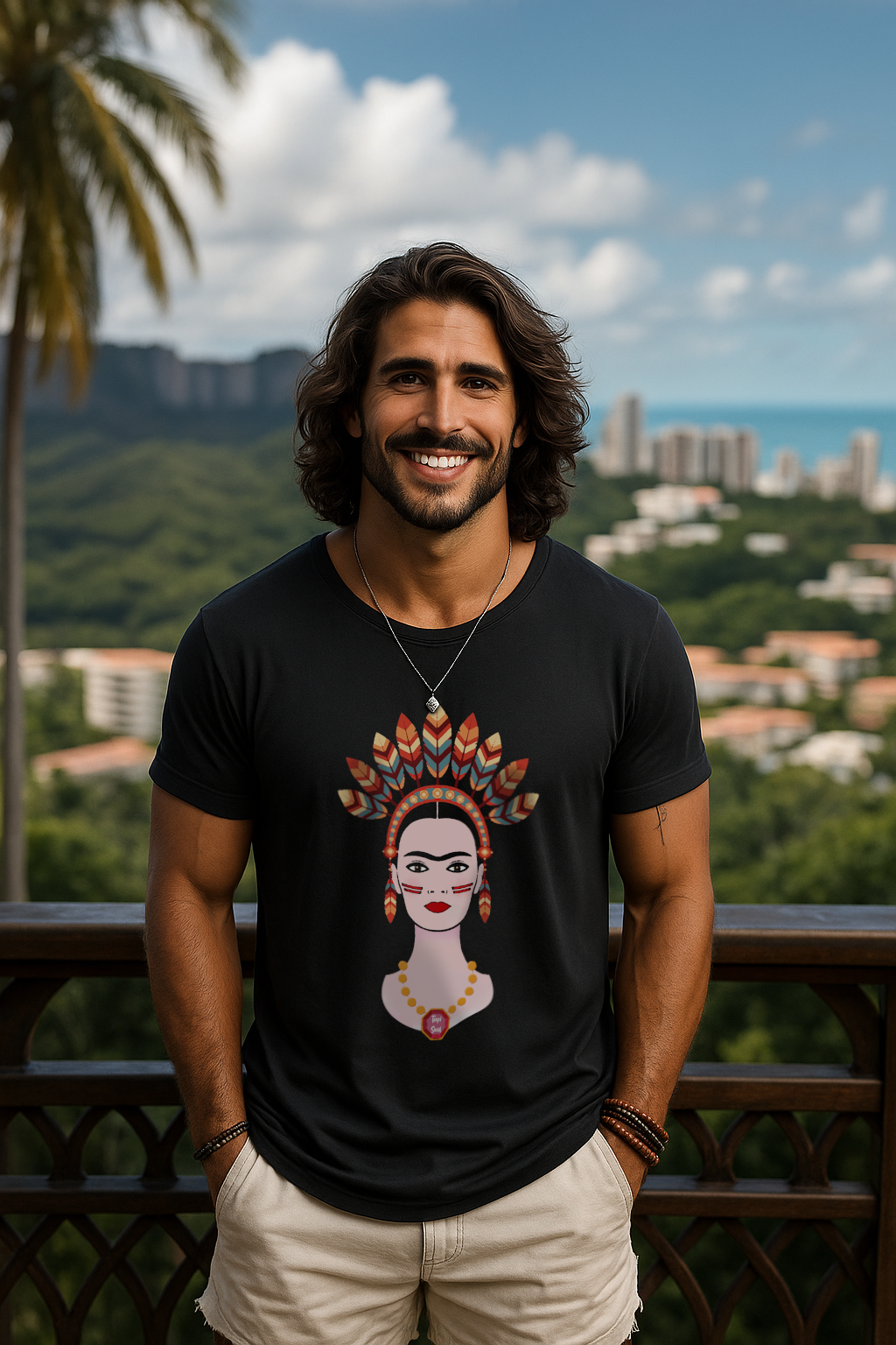 Camiseta Frida Kahlo de Cocar: Diversidade Cultural