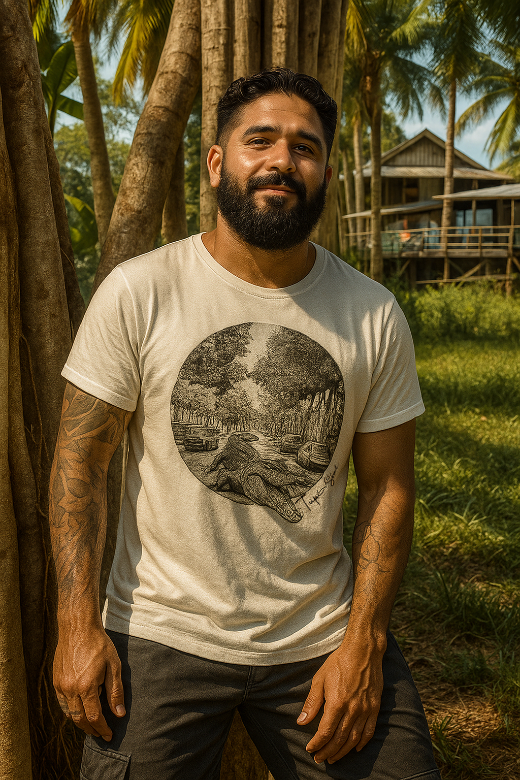 Camiseta Jacarés na Rua: Cultura e Folclore Paraense