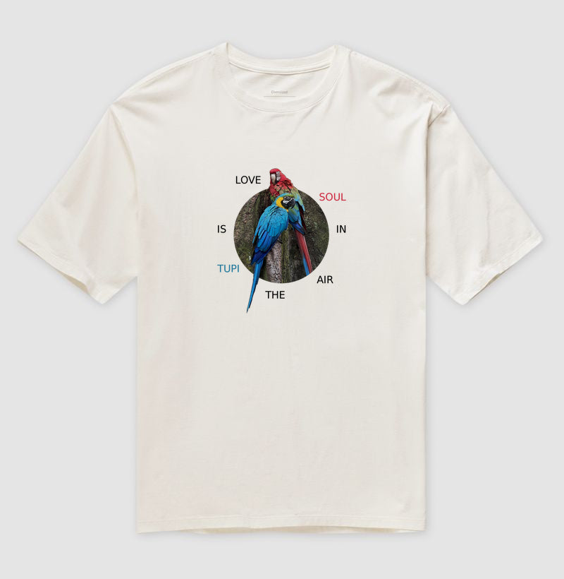 Camiseta Oversized Casal de Araras
