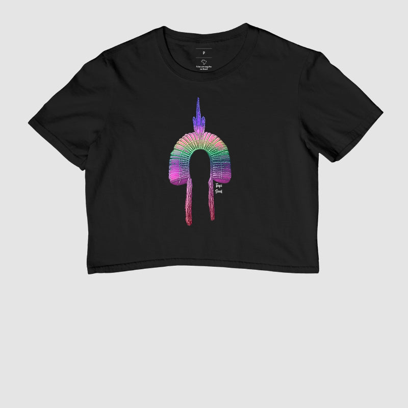 Cropped Feminino Cocar Tie-Dye