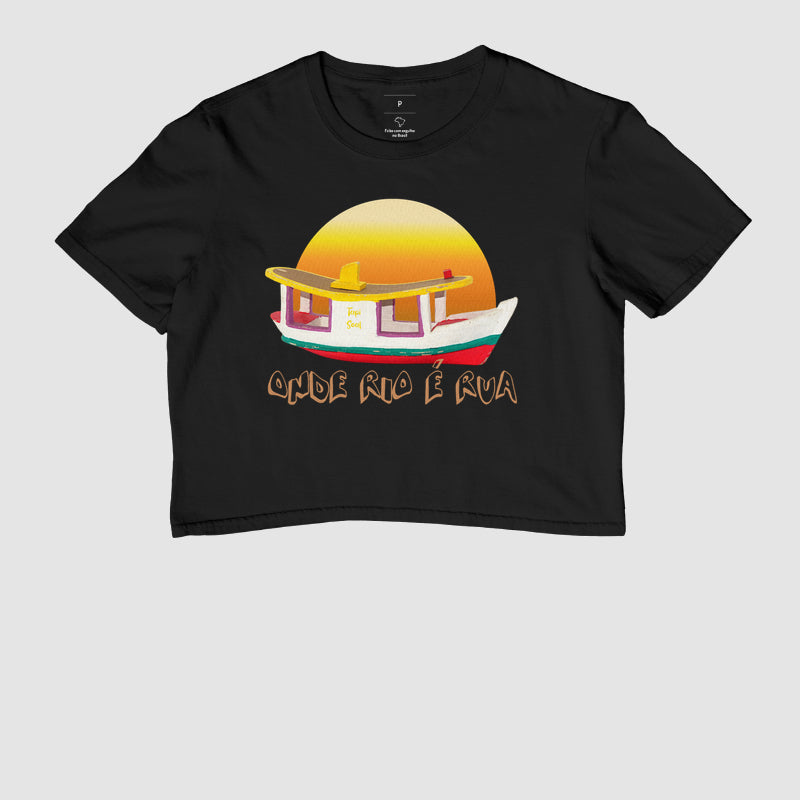 Cropped Feminino Onde rio é rua