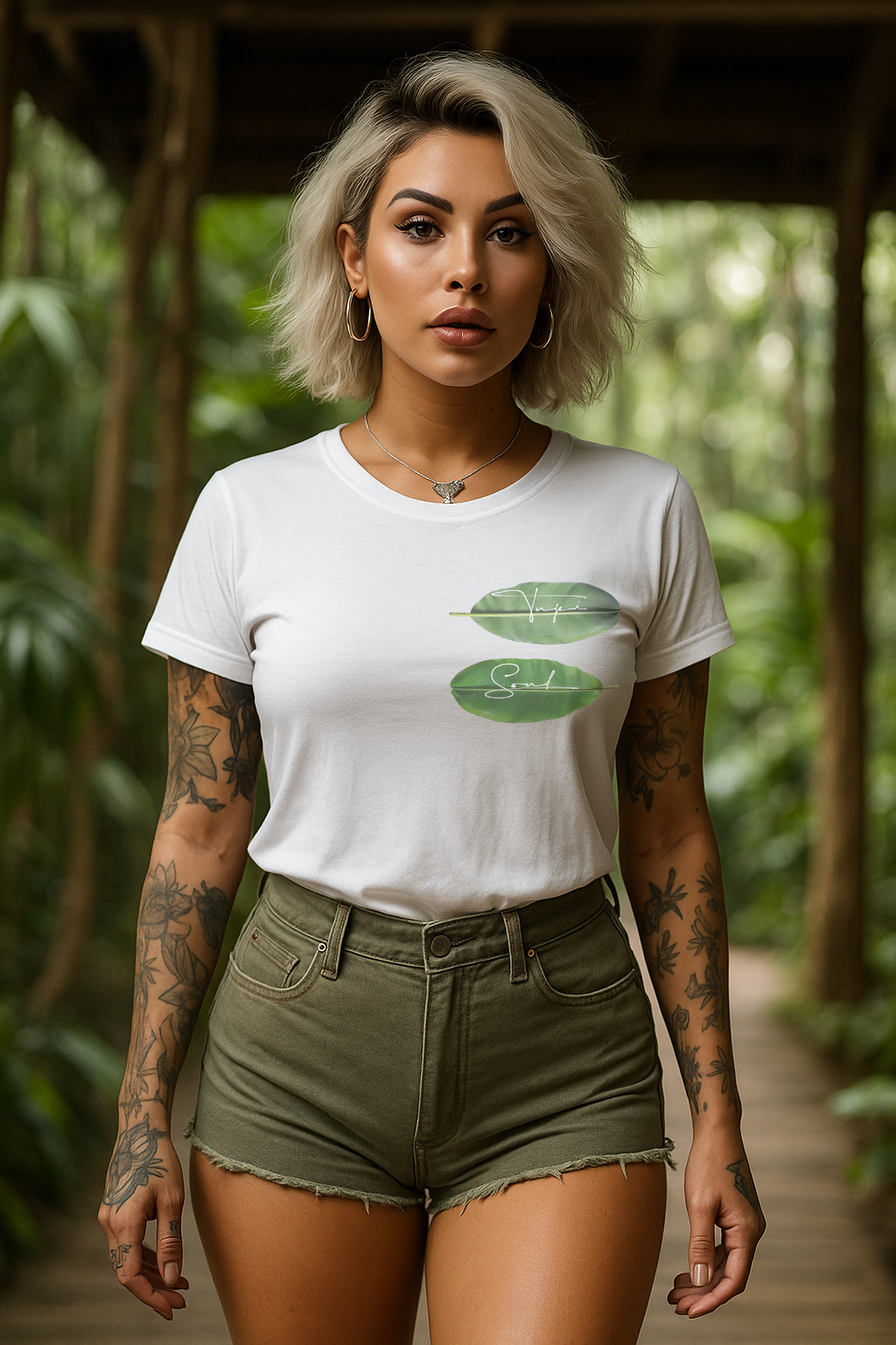 Harmonia Tropical: Camiseta Folhas Invertidas