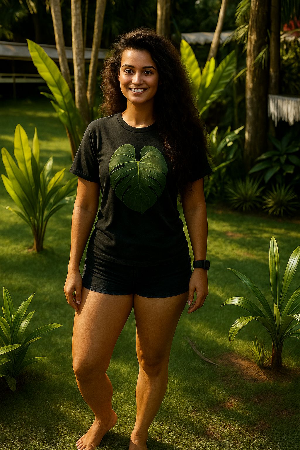 Natureza Elegante: Camiseta Folha Costela-de-Adão