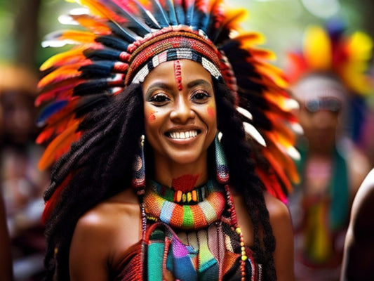 Cocar Colorido: Celebrando a Diversidade e a Cultura Indígena