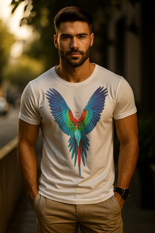 Asas Hipnotizantes da Amazônia: Camiseta Arara Azul