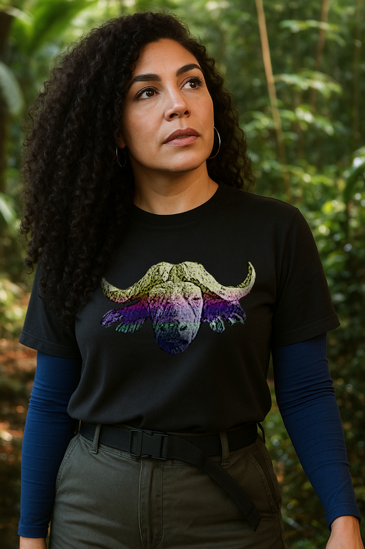Búfalo Místico: Camiseta Conexão Espiritual do Marajó