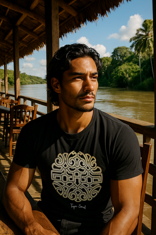 Camiseta Mandala Marajoara: Joia Artística Amazônica