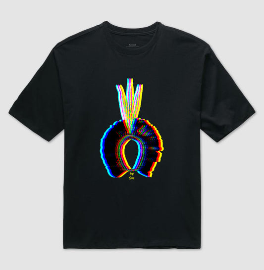 Camiseta Oversized Cocar Indígena