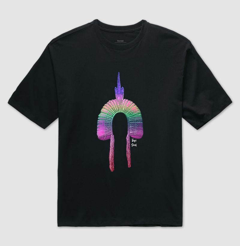 Camiseta Oversized Cocar Tie-Dye