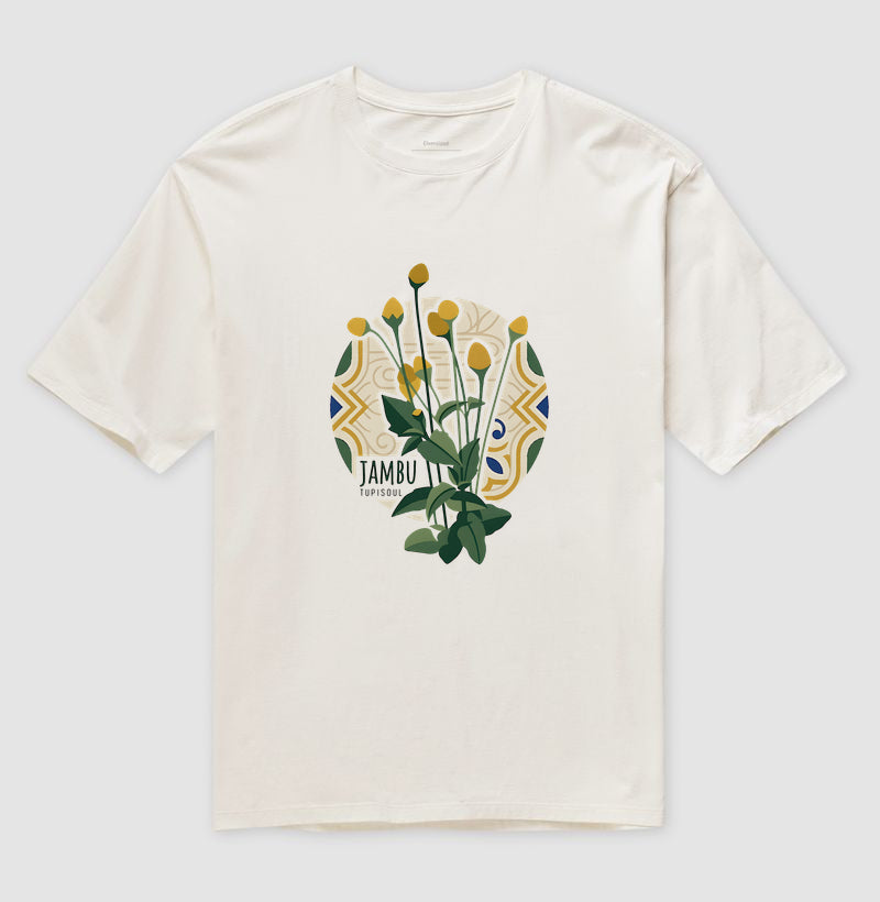 Camiseta Oversized Flor do Jambu
