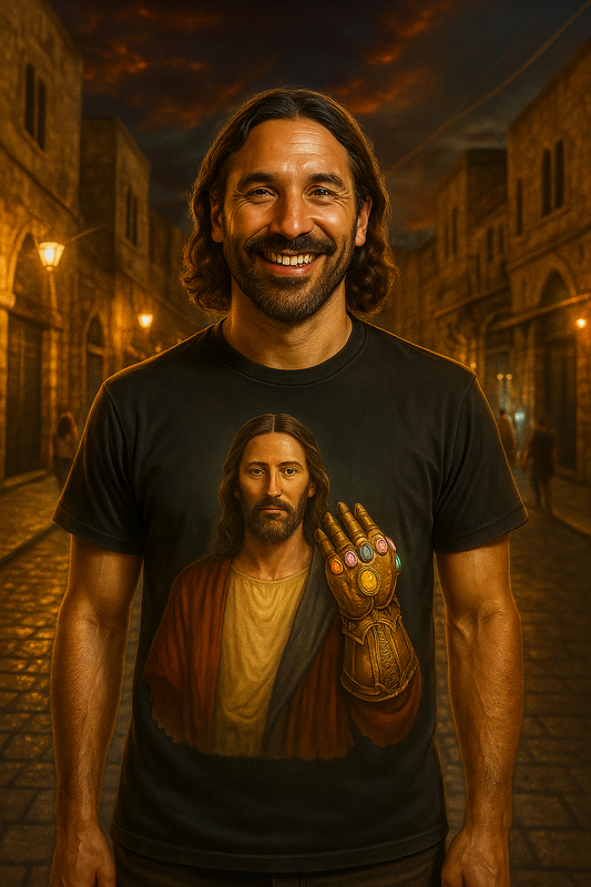 Camiseta de Jesus Manopla do Infinito