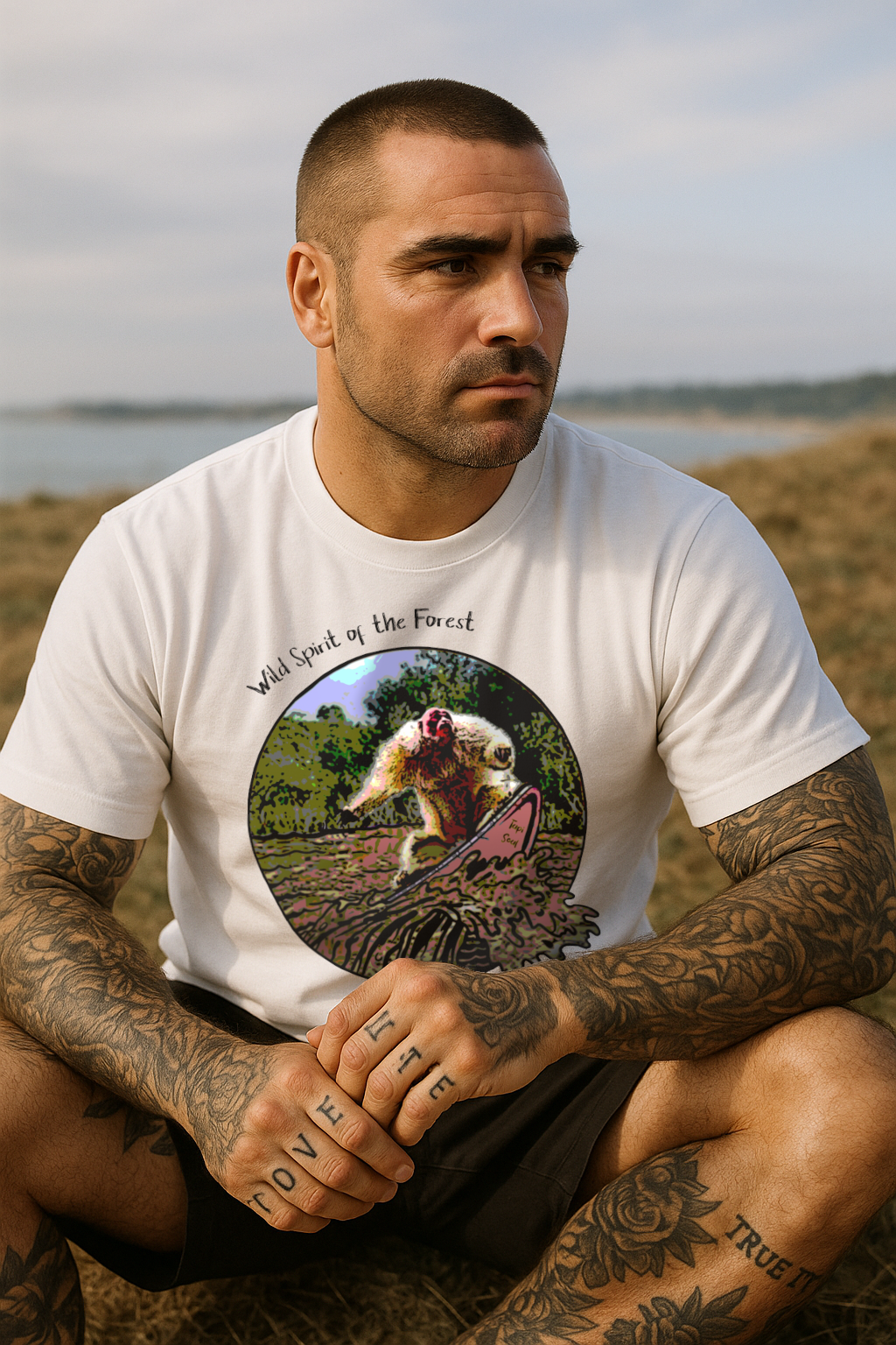 Espírito Selvagem: Camiseta Macaco Surfista na Pororoca