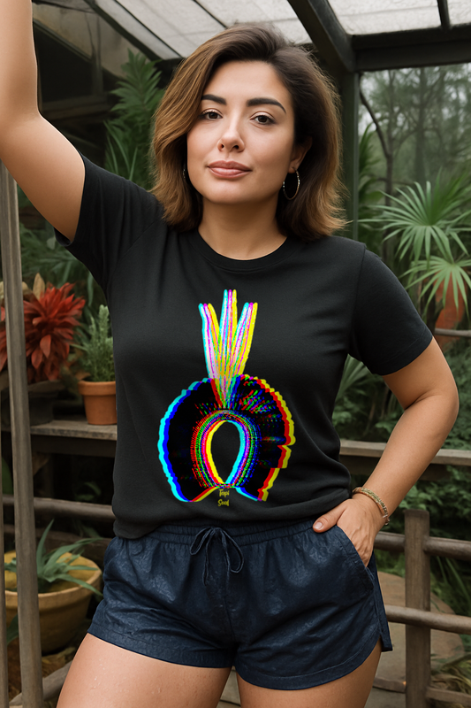 Evolução Cultural: Camiseta Cocar Hi-Tech Neon