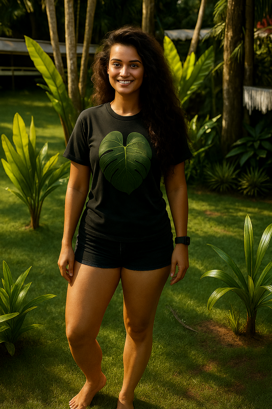 Natureza Elegante: Camiseta Folha Costela-de-Adão