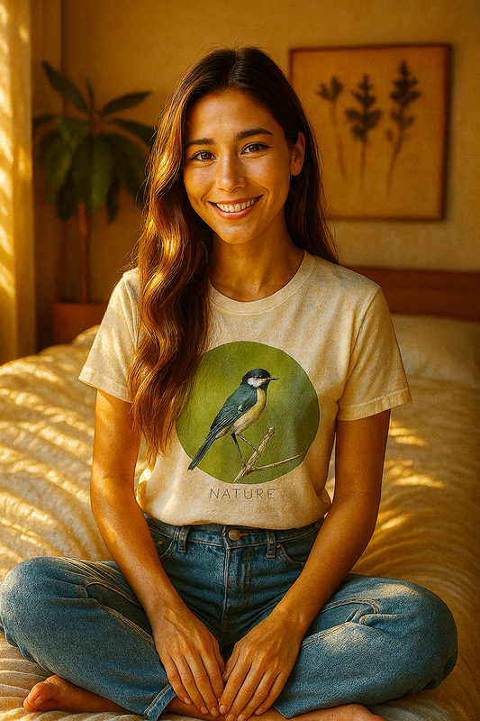 Passarinho no Galho: Camiseta Natureza Brasil