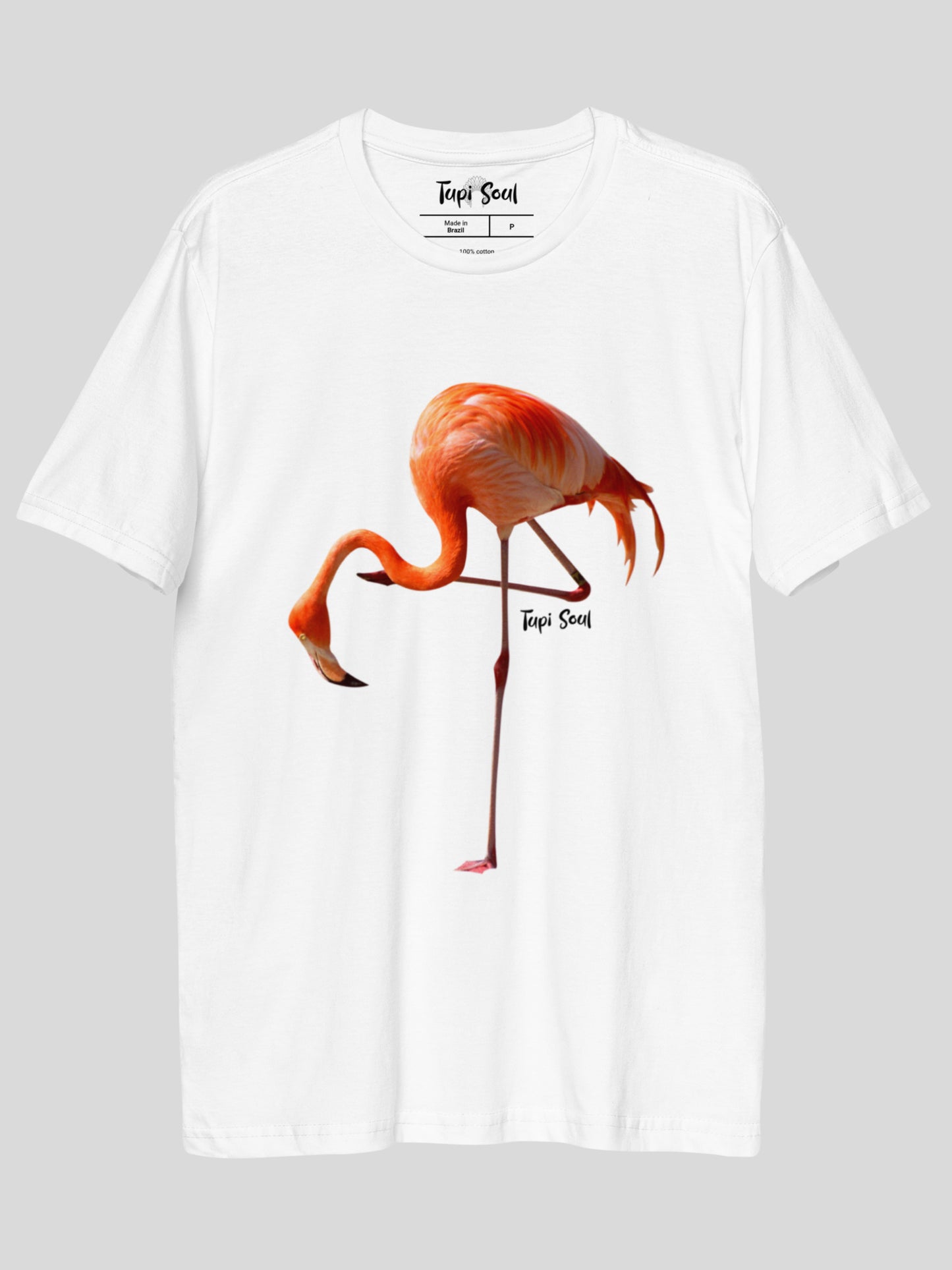 Camiseta Elegância Selvagem do Flamingo Vermelho