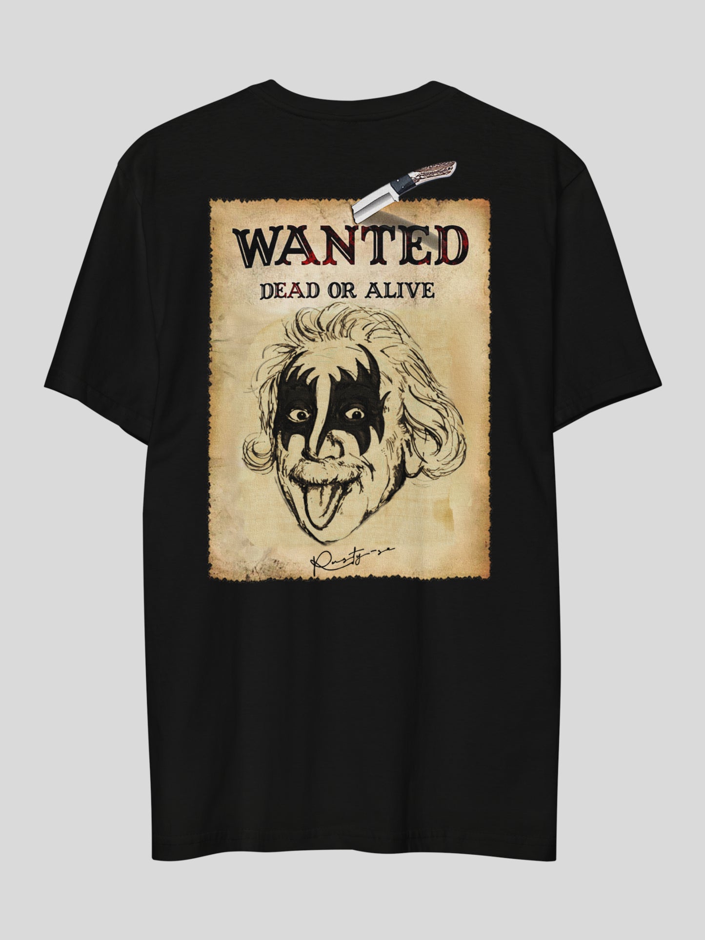 Camiseta Wanted Einstein: Lenda do Rock e Ciência