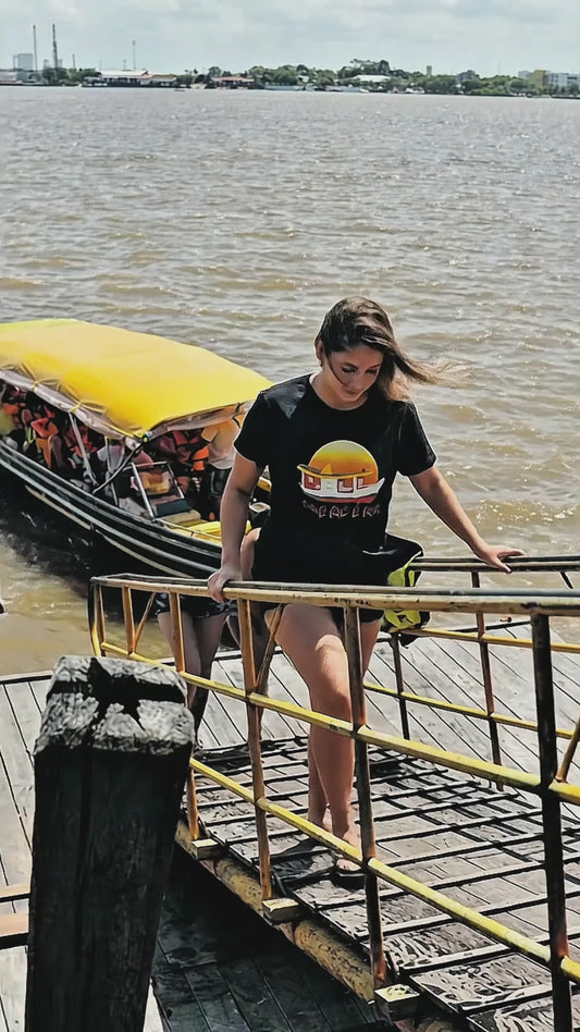 Camiseta Esse Rio é minha Rua: Barco Popopô e Por do Sol