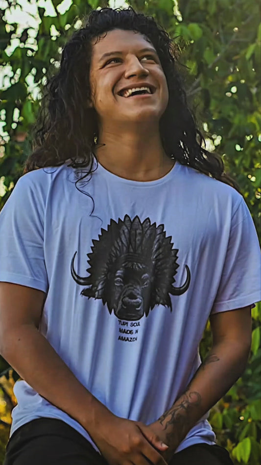 Búfalo do Marajó: Camiseta da Força Cultural Amazônica
