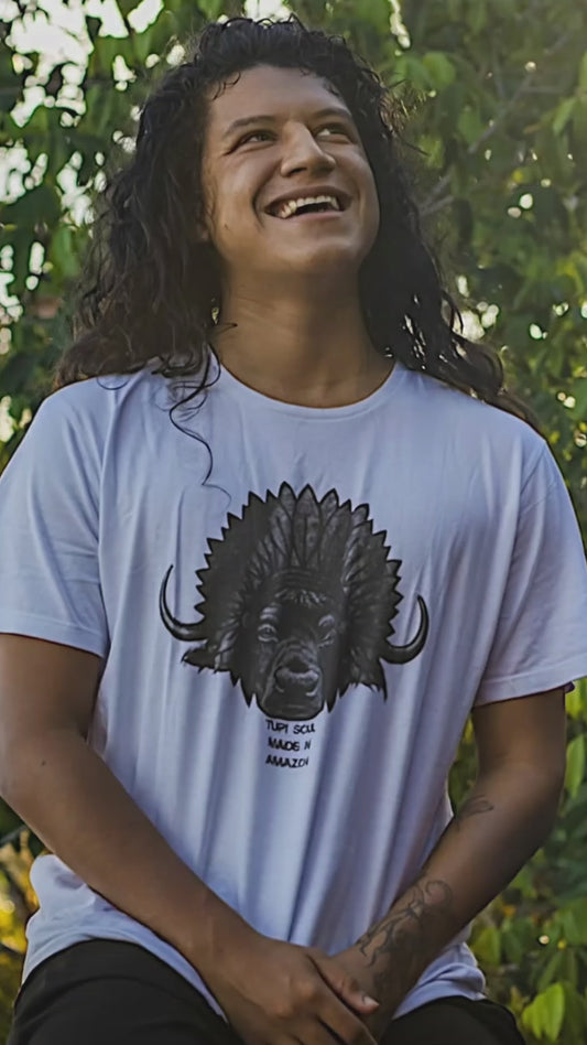 Búfalo do Marajó: Camiseta da Força Cultural Amazônica