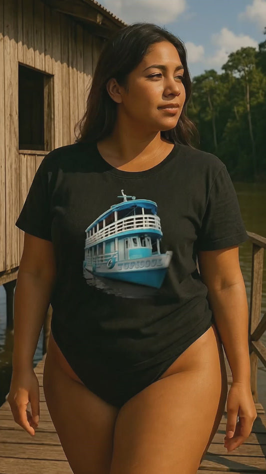 Aventura Popopô na Amazônia: Camiseta com Estilo Regional