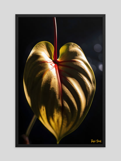 Quadro Flor de Antúrio Dourada: A Joia da Amazônia