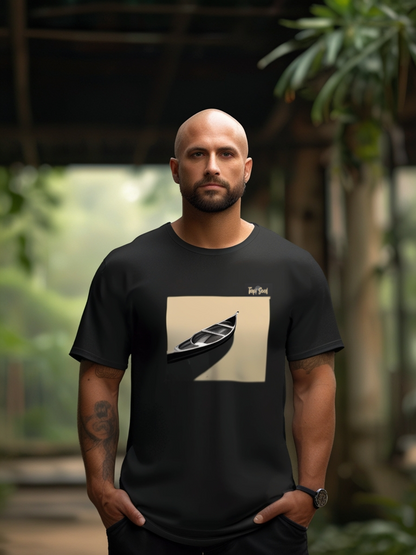 Camiseta Elegante: Canoa Típica da Amazônia