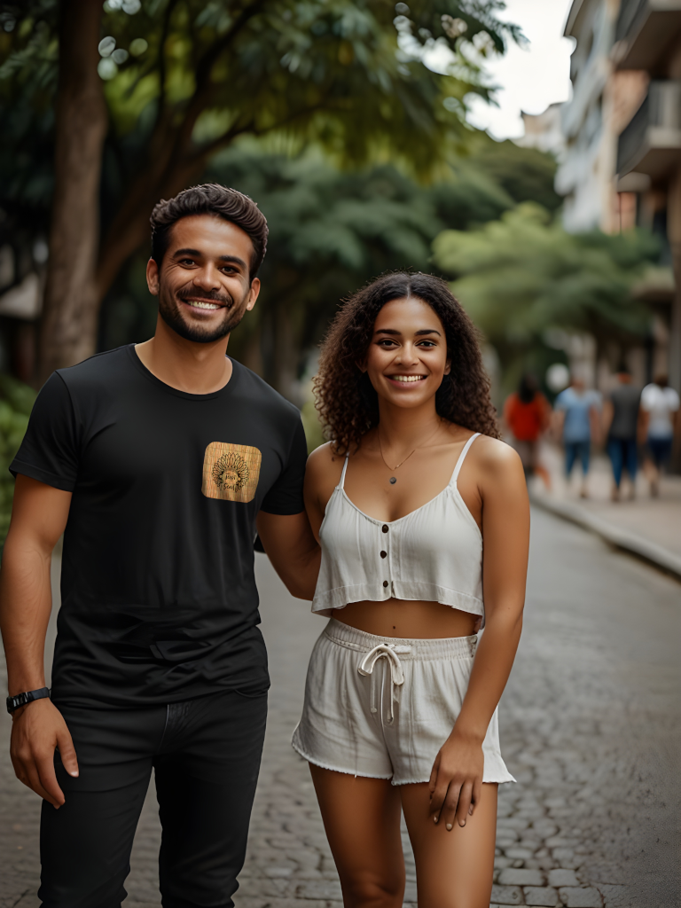 Camiseta Logo de Palha: Vista a Amazônia com Amor