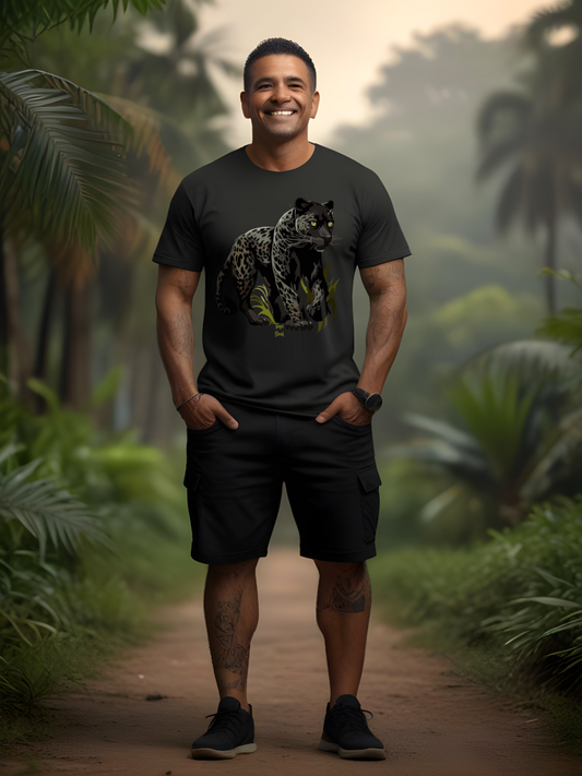 Camiseta Pantera da Selva Amazônica: Estilo e Natureza