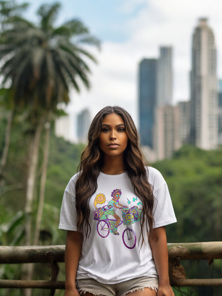 Camiseta Música na Bike: Arte e Cultura Amazônica