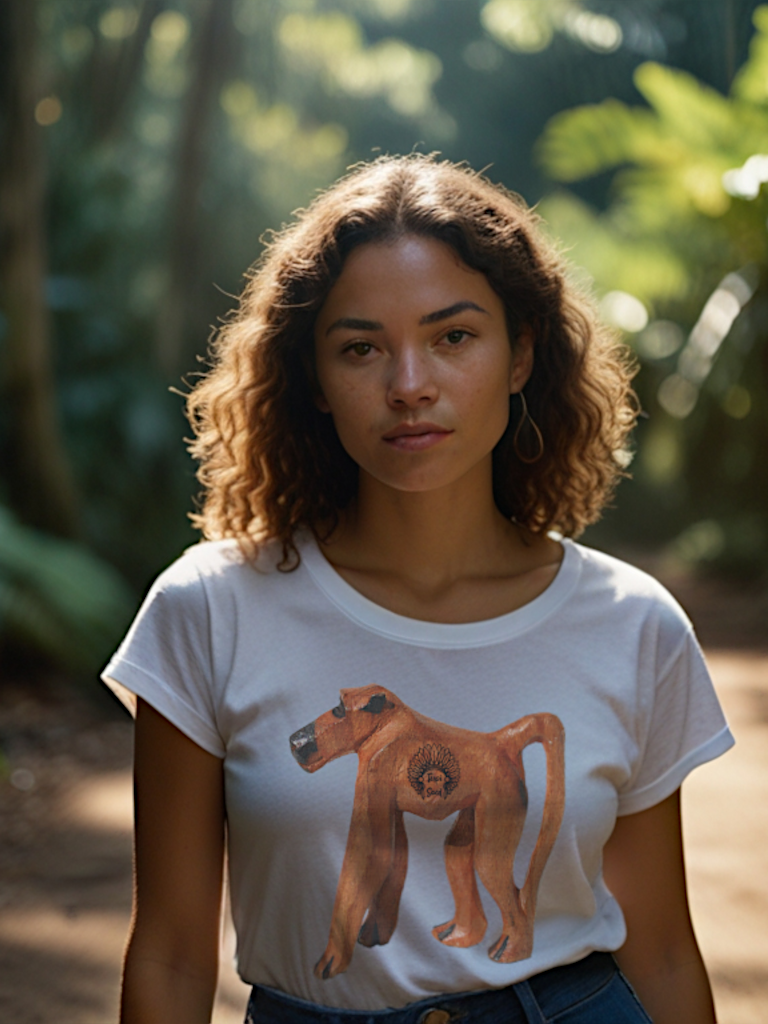 Camiseta Macaco Madeira: Arte e Natureza Amazônica