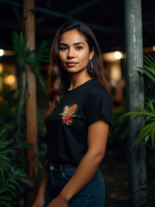 Camiseta Bromélia: Flor da Amazônia no Guarda-Roupa