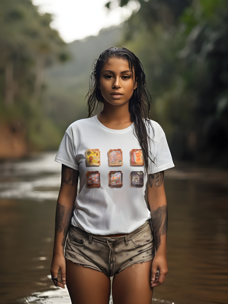 Embarque em uma jornada pela mágica e ancestral Amazônia Rupestre com nossa Camiseta Estampada exclusiva! Nossa arte deslumbrante captura a riqueza da história e da natureza da região, apresentando símbolos pintados nas rochas, cercadas pela luxuriante floresta tropical. Esta camiseta é mais do que uma peça de roupa; é uma conexão autêntica com a herança cultural e natural da Amazônia.