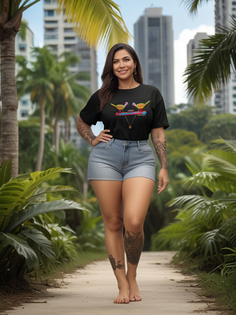 Camiseta Exclusiva: Artesanato Pássaros de Miriti Amazônico